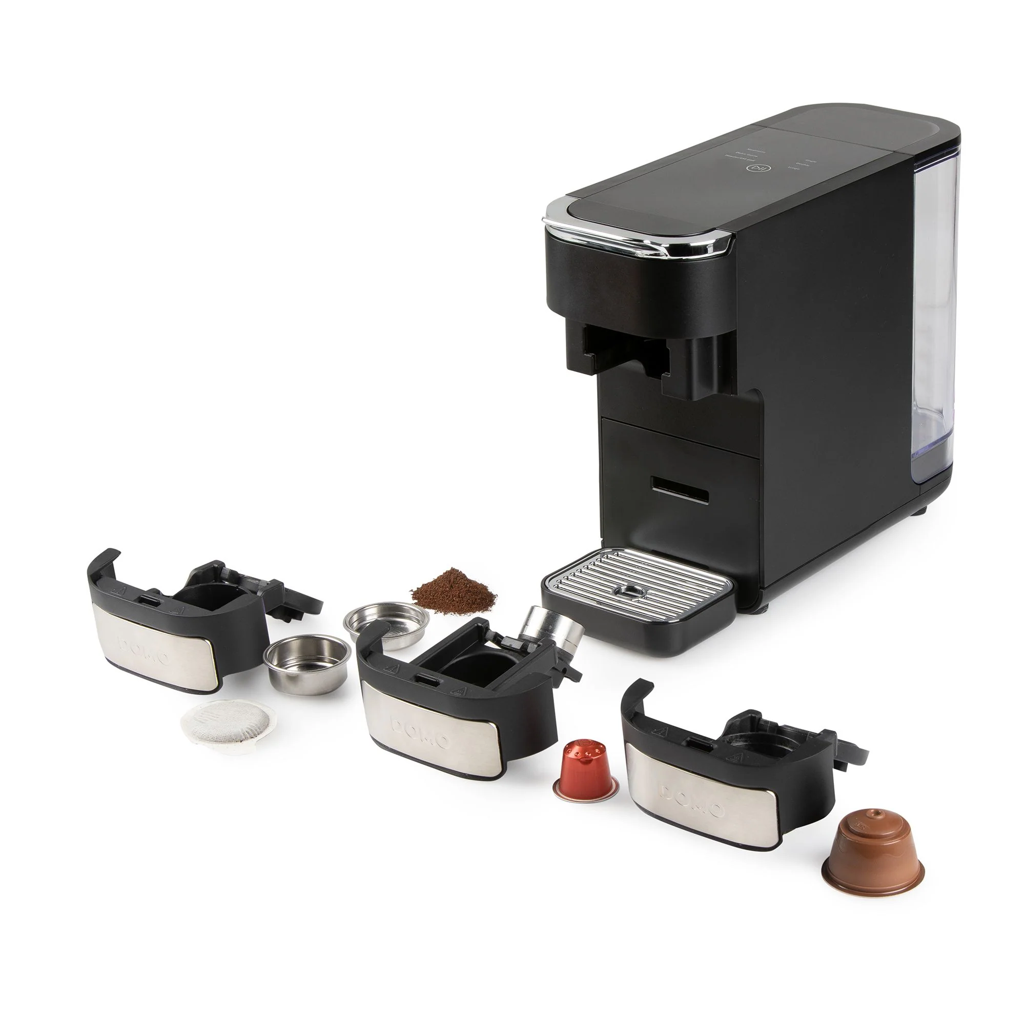 Domo Kaffeemaschine 4-in-1 für Nespresso und Dolce Gusto-Kapseln, ESE Pads und gem. Kaffee DO748K - Image 3