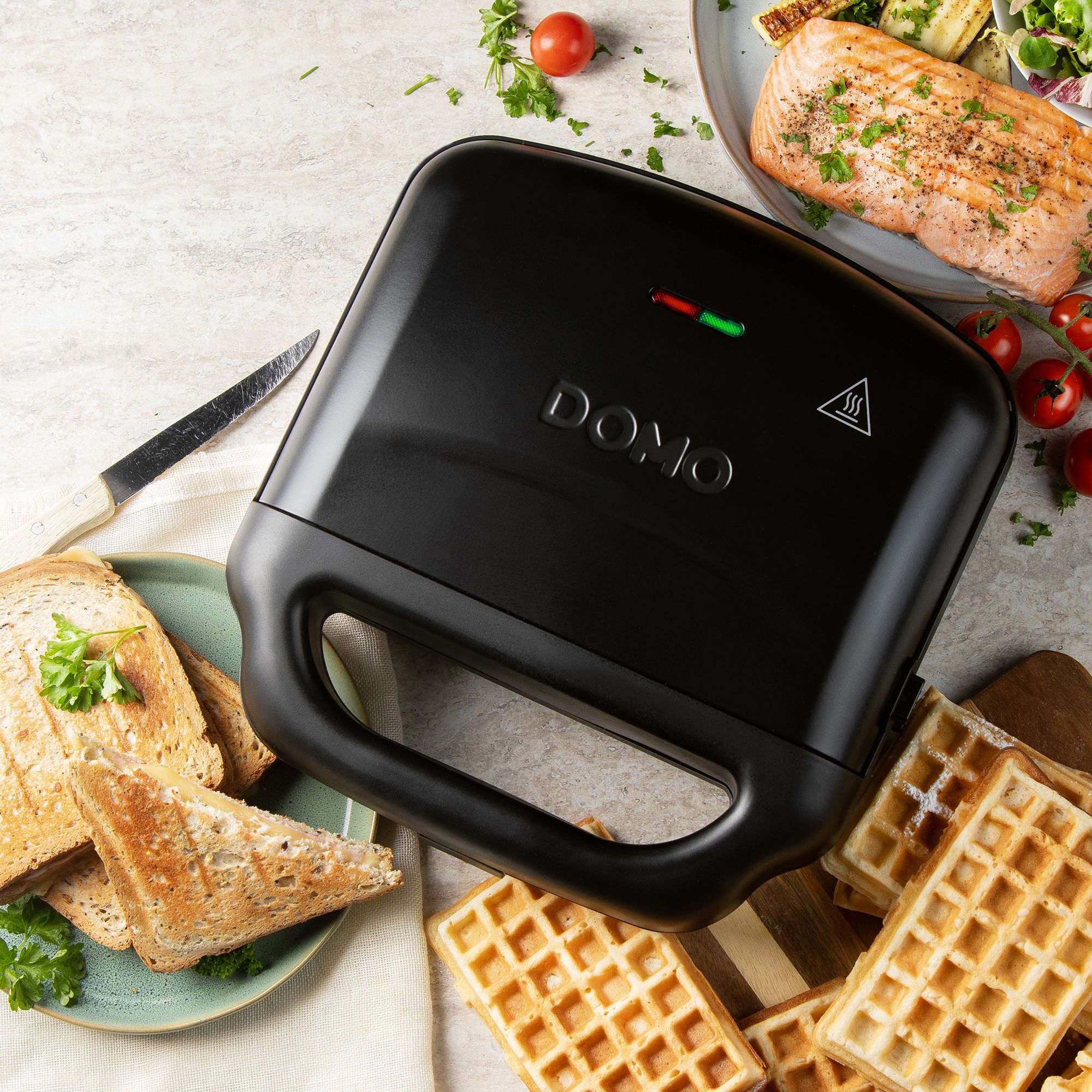 Domo Kontaktgrill 3-in-1, Sandwich-Waffel-Grill, DO9291C - Image 8