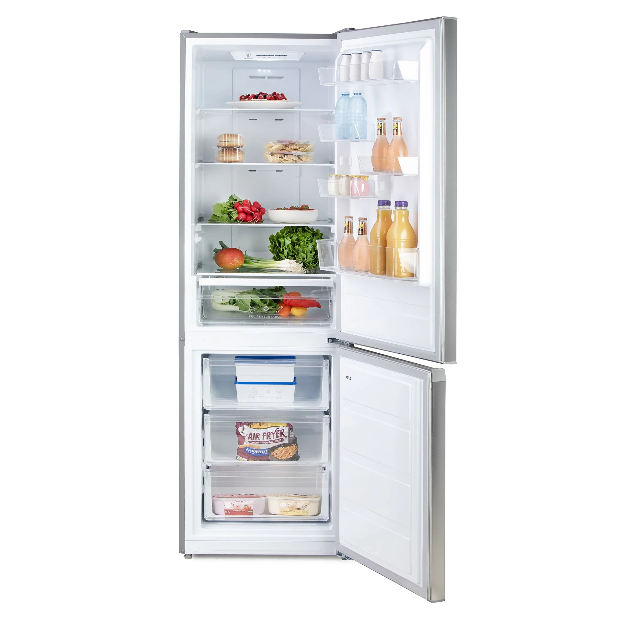 Domo Kühl- / Gefrierkombination DO91336C, 310 L, INOX-Look, NoFrost - Image 2