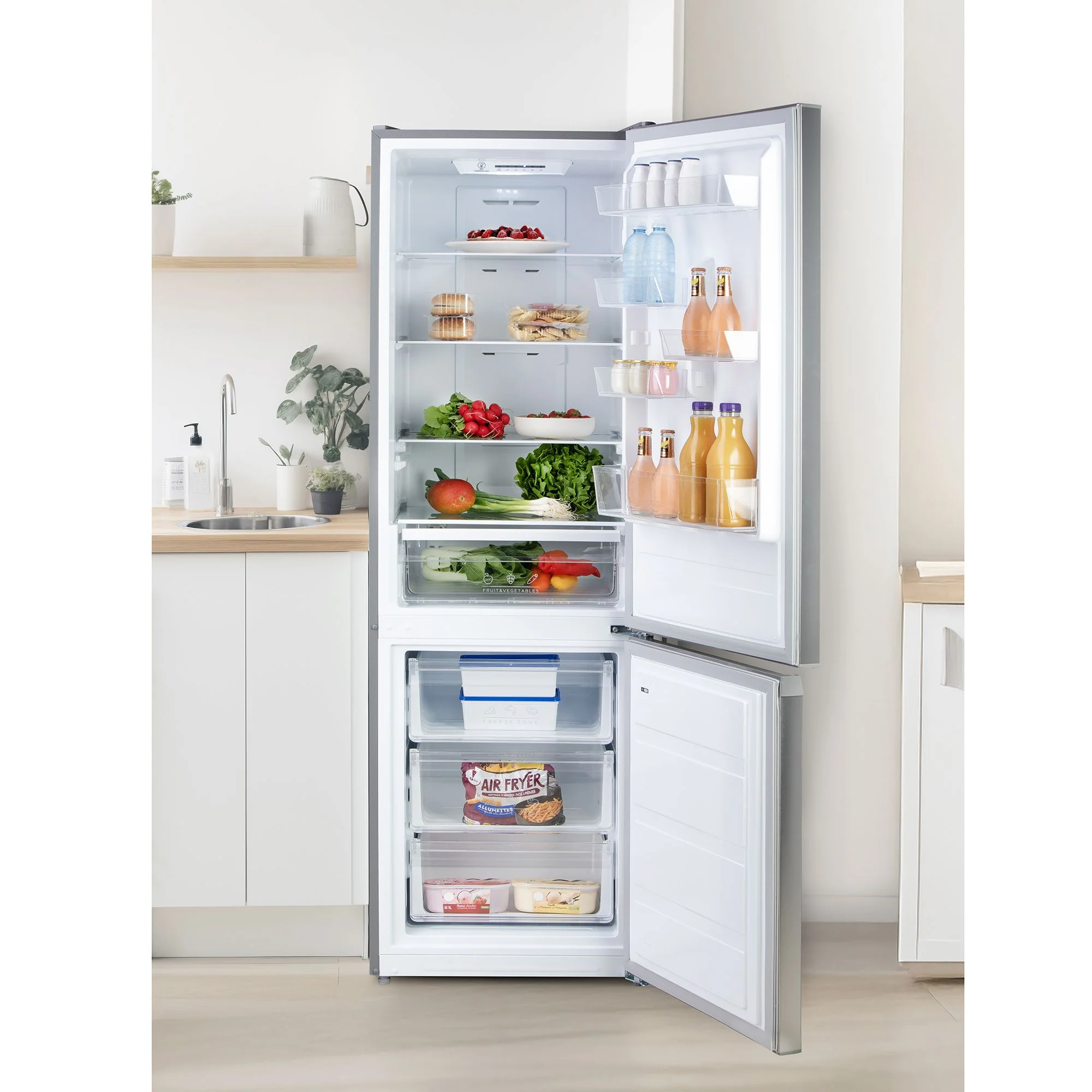 Domo Kühl- / Gefrierkombination DO91336C, 310 L, INOX-Look, NoFrost - Image 3