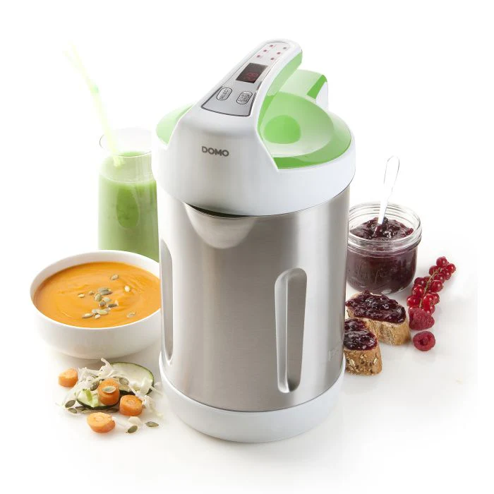 Domo Suppenkocher DO705BL edelstahl/weiss/grün Marmeladenmaker