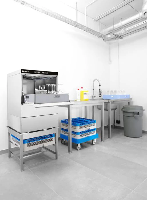 HENDI Gastro-Geschirrspüler Gläserspüler 50x50, elektronische Steuerung, 6600W, 60/120/180 Sek. Programm - Image 5