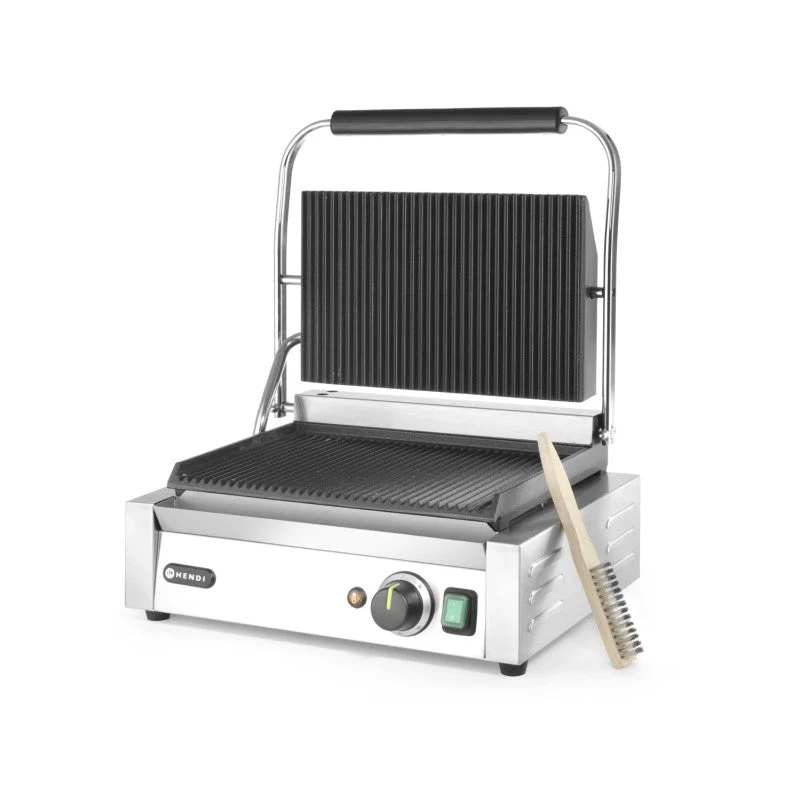 HENDI Gastro-Grill oben und unten gerillt