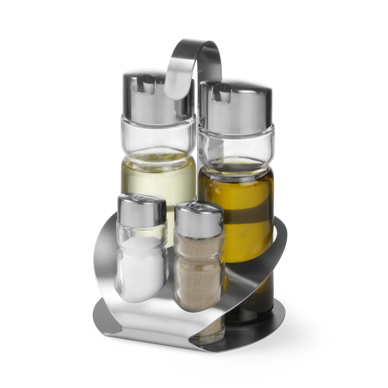 HENDI Menage-Set 4-teilig (Pfeffer+Salz+Öl+Essig)