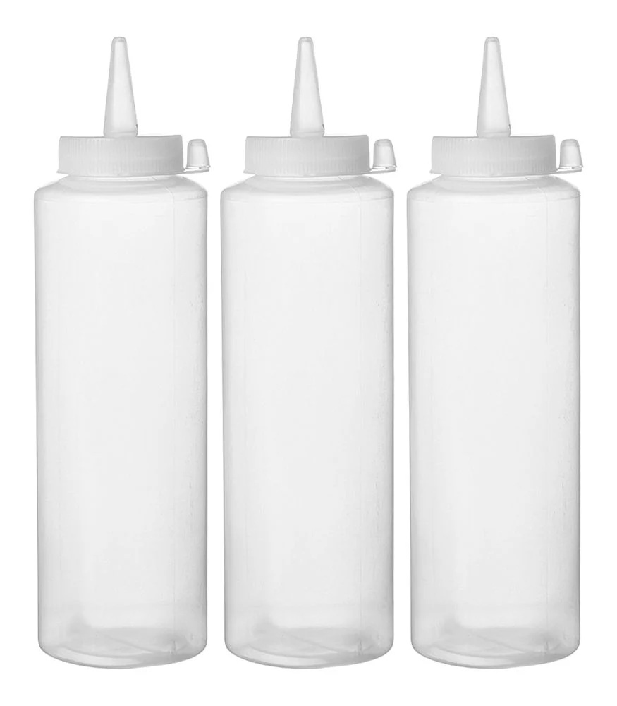 HENDI Spenderflaschen 3er Set 0.7L, Transparent, 3 Stk., ⌀70x240mm - Image 3