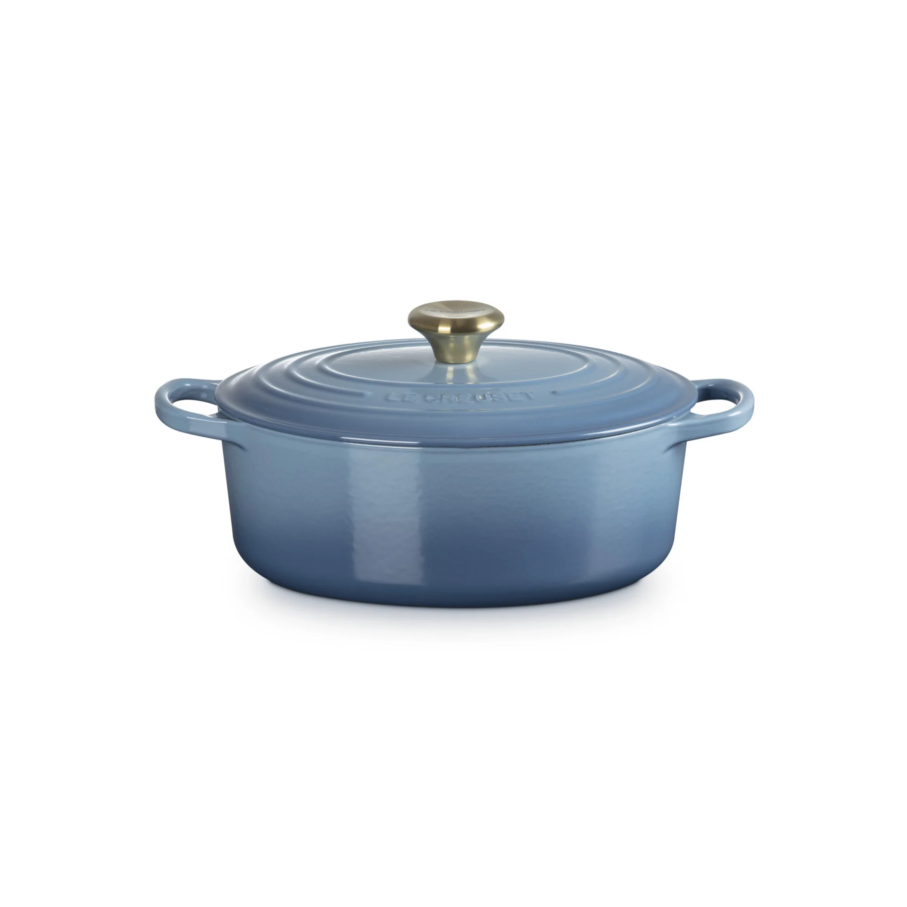 Le Creuset Pfanne Signature Bräter Oval 27 cm Chambray