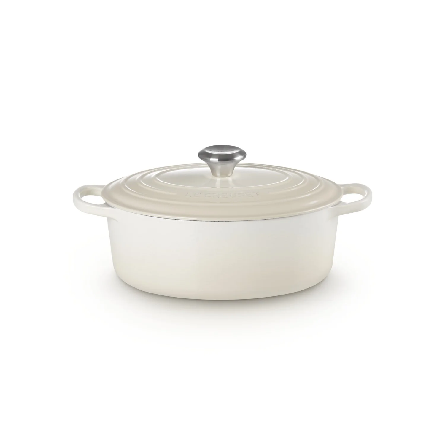 Le Creuset Pfanne Signature Bräter Oval 27 cm Meringue