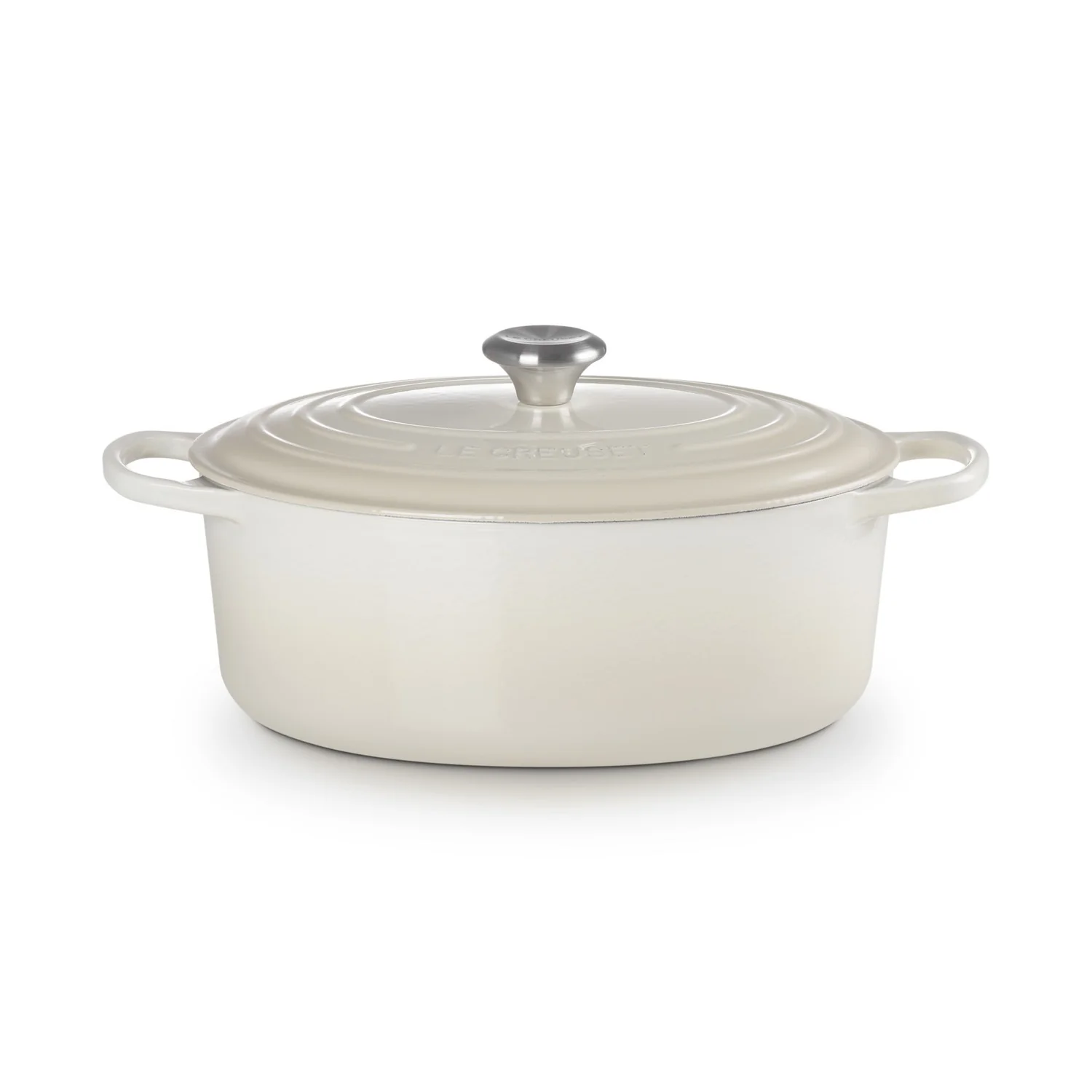 Le Creuset Pfanne Signature Bräter Oval 31 cm Meringue