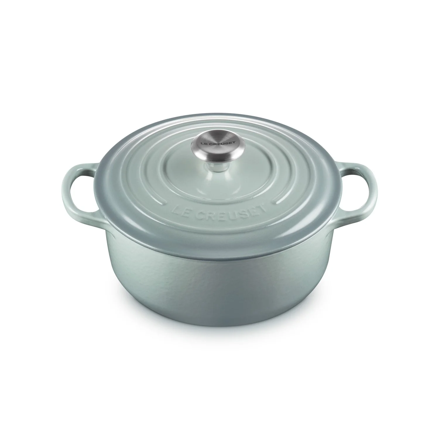 Le Creuset Pfanne Signature Bräter Round 20 cm Sea Salt - Image 2