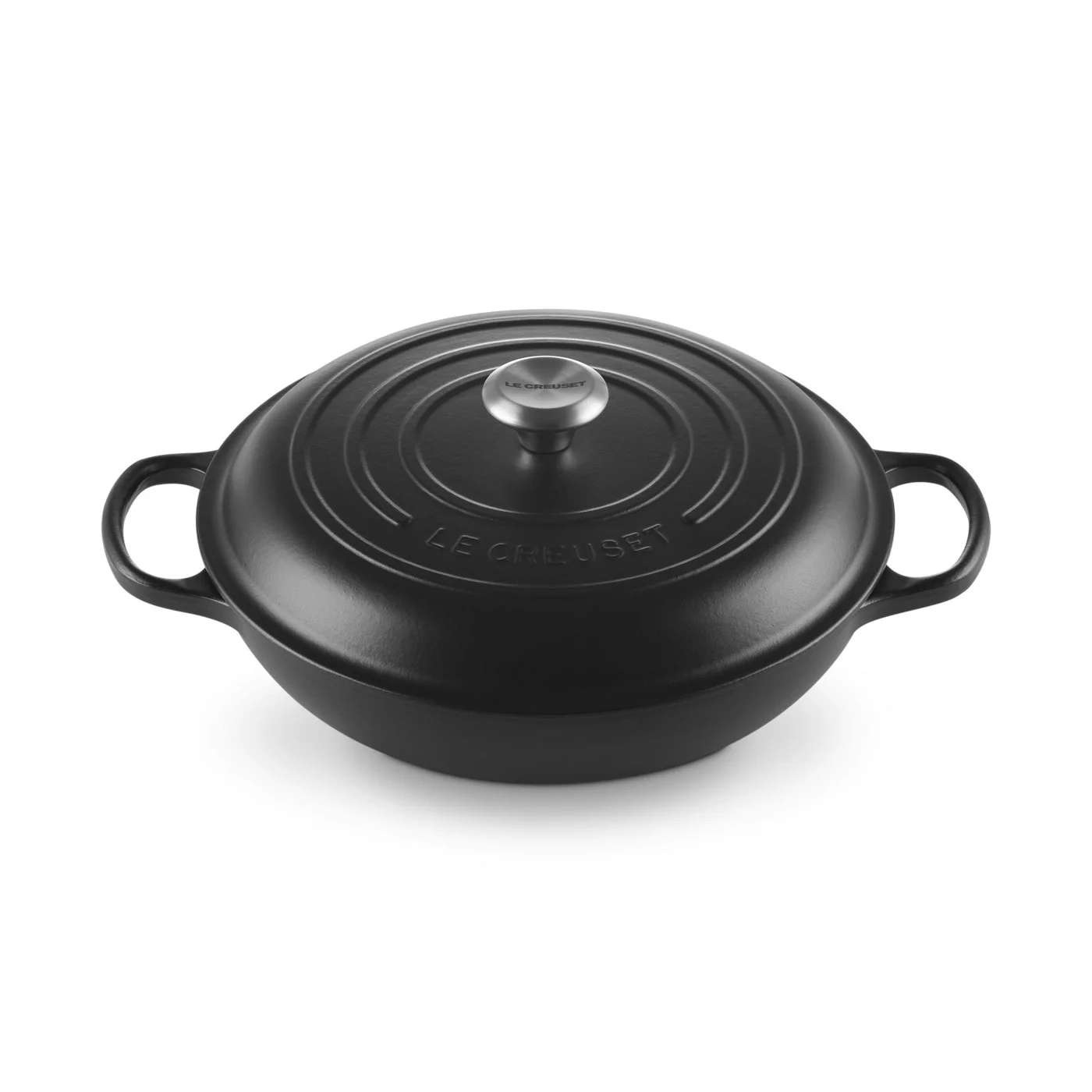 Le Creuset Pfanne Signature Gusseisen-Gourmet-Topf, Ø 30cm, Schwarz matt - Image 2