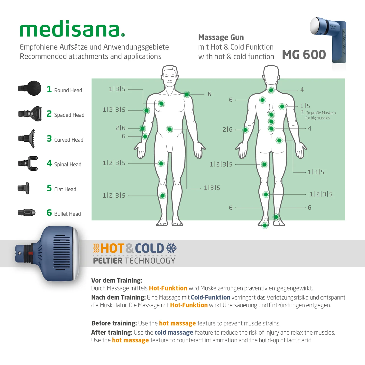 Medisana Massagepistole Hot & Cold MG600 - Image 5