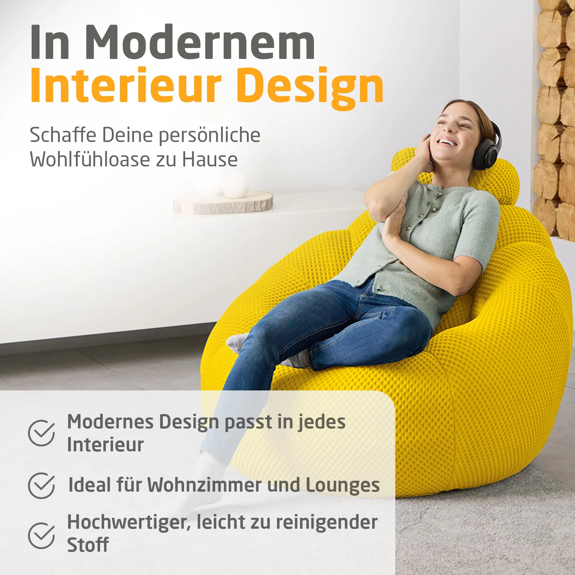 Medisana Massagesessel Bubble-Sofa RS200, sonnengelb - Image 5
