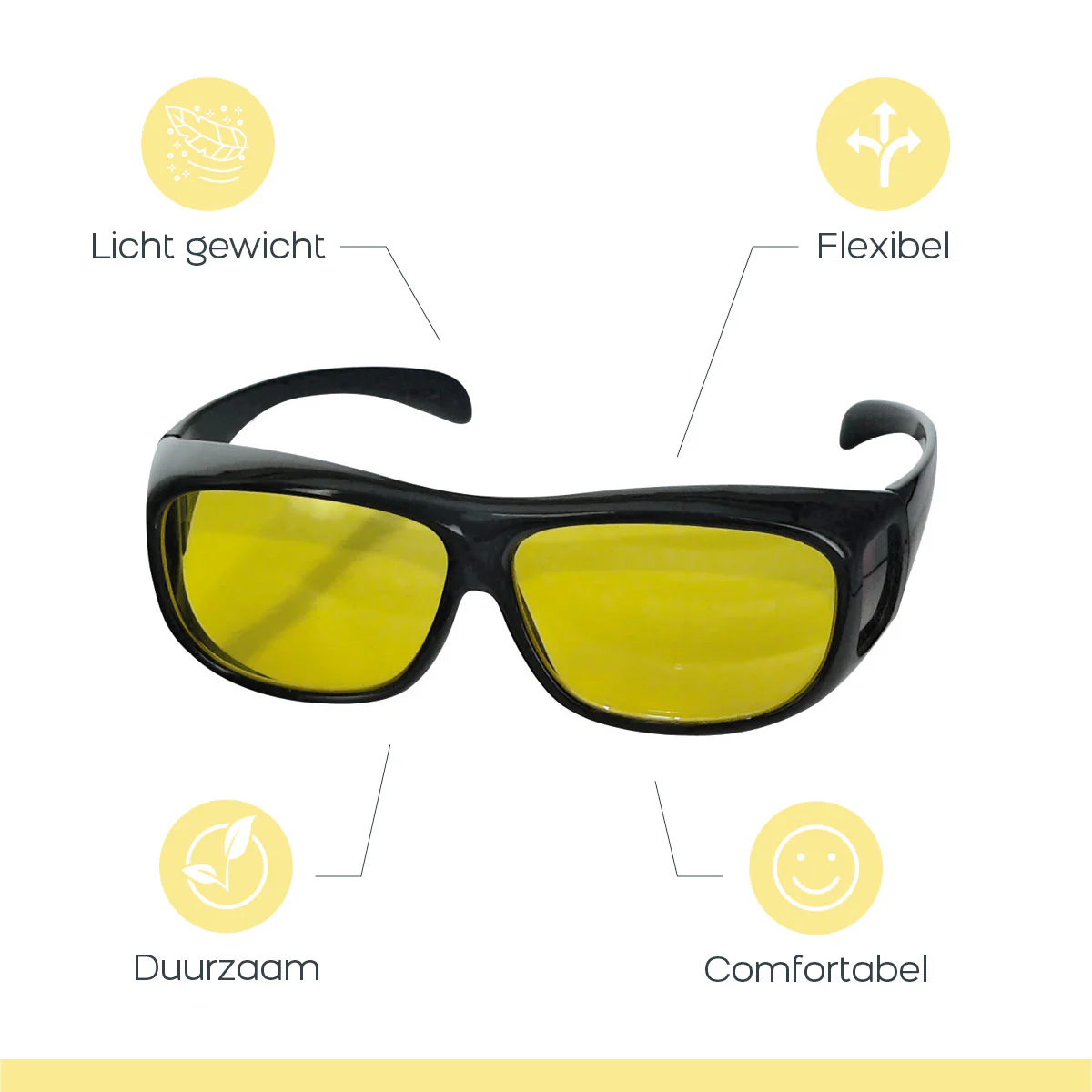 Orange Donkey Sonnenbrille HD-Brille Fitover gelb - Image 4