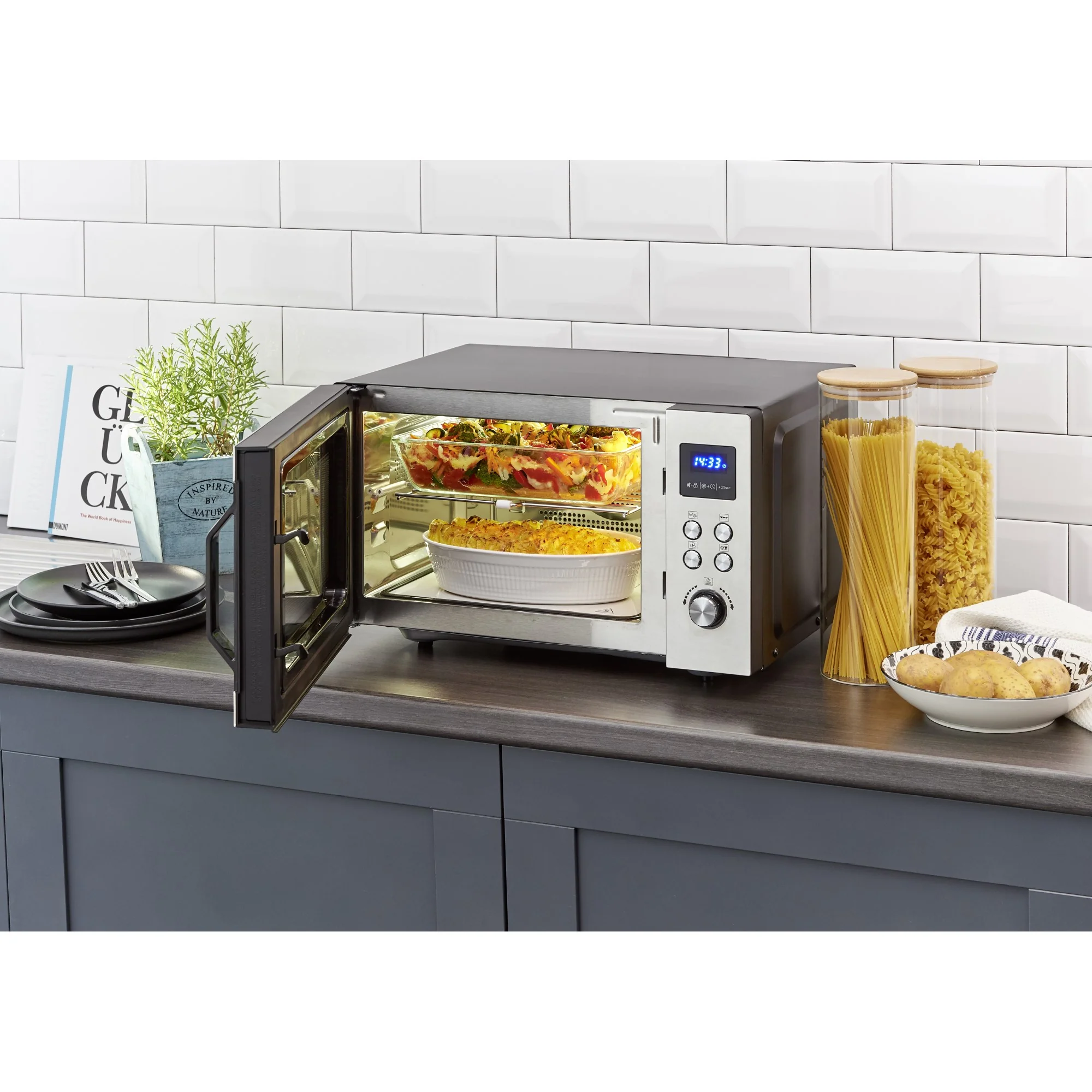 Severin Mikrowelle 3-in-1, Grill, Heissluft, MW7777 Deluxe Flatbed - Image 5