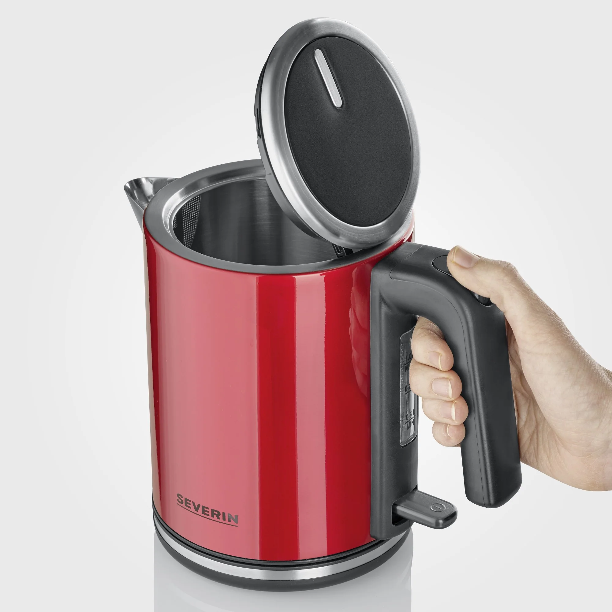 Severin Wasserkocher WK3427, 1 Liter, rot - Image 3