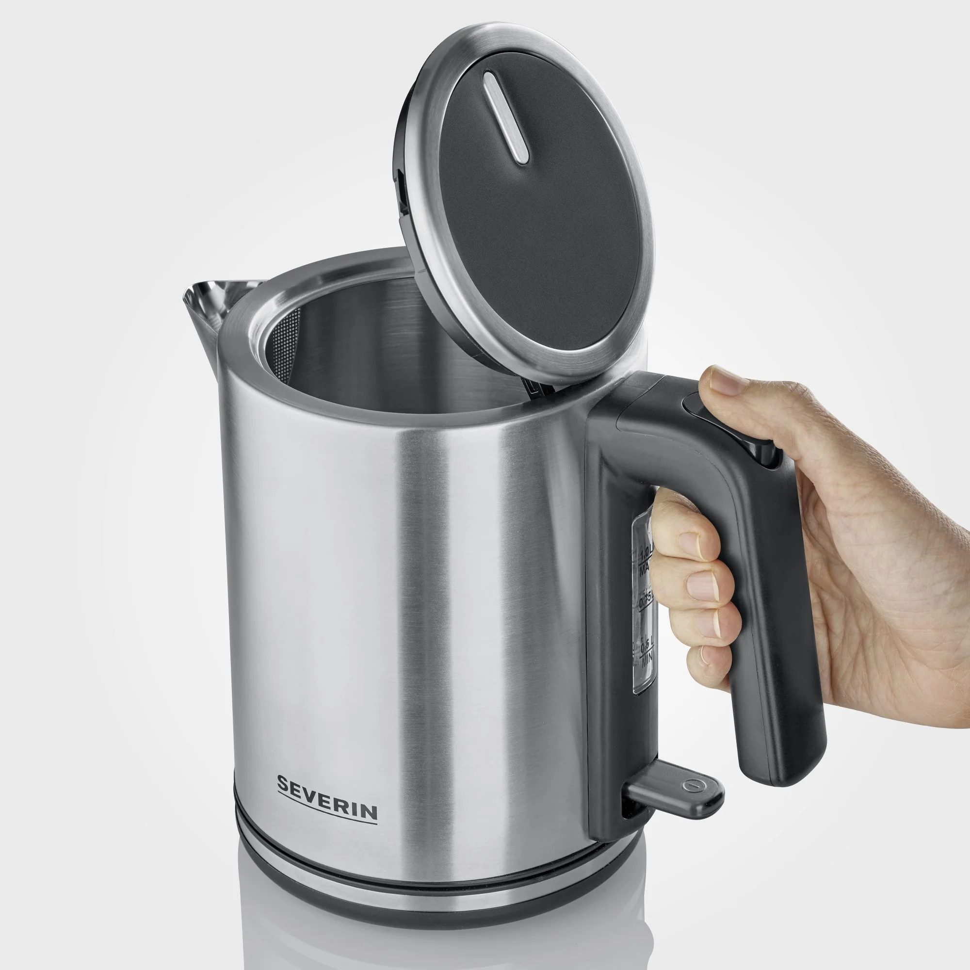 Severin Wasserkocher WK3489, 1 Liter, Edelstahl - Image 3