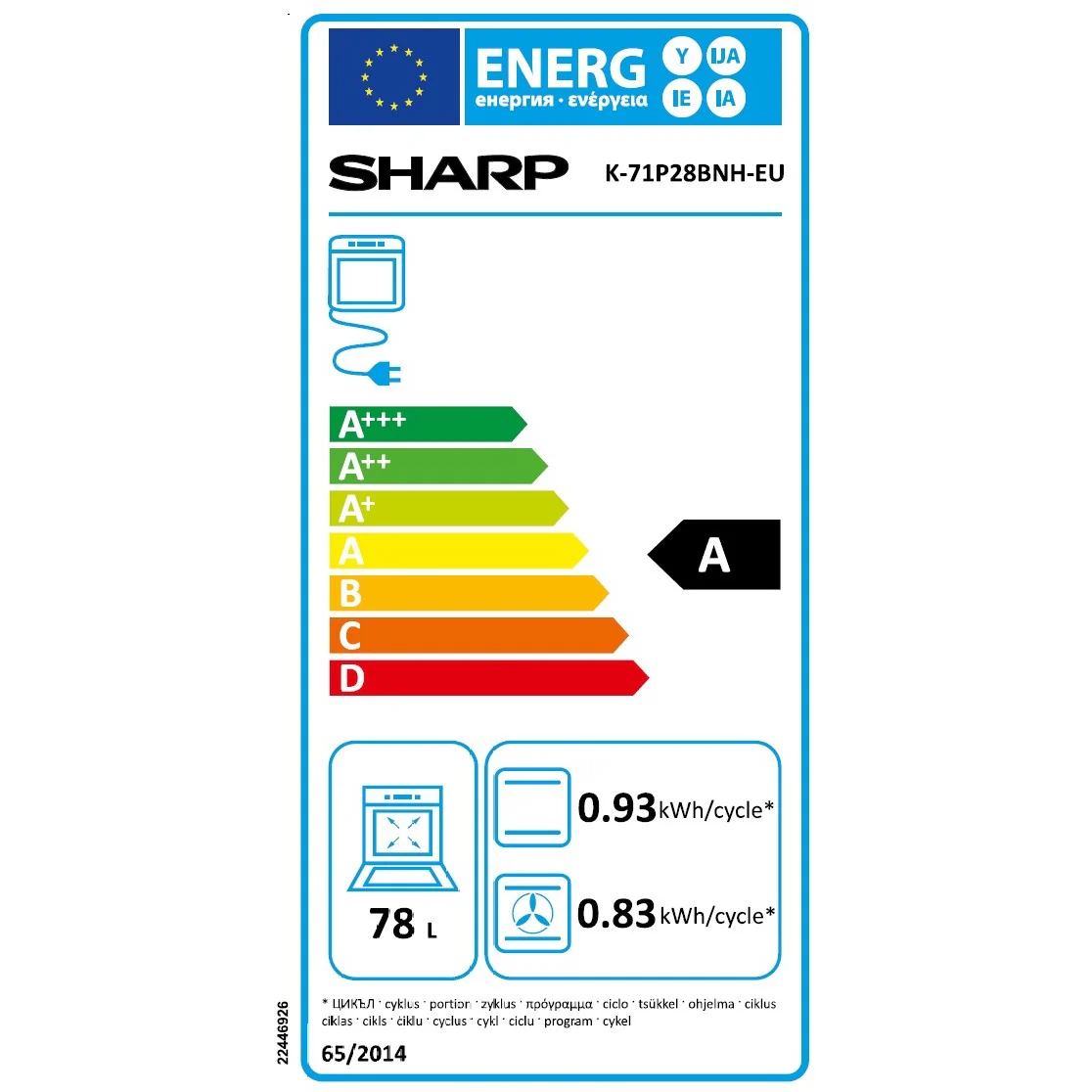 Sharp Backofen Einbau K-71P28BNH-EU - Image 5
