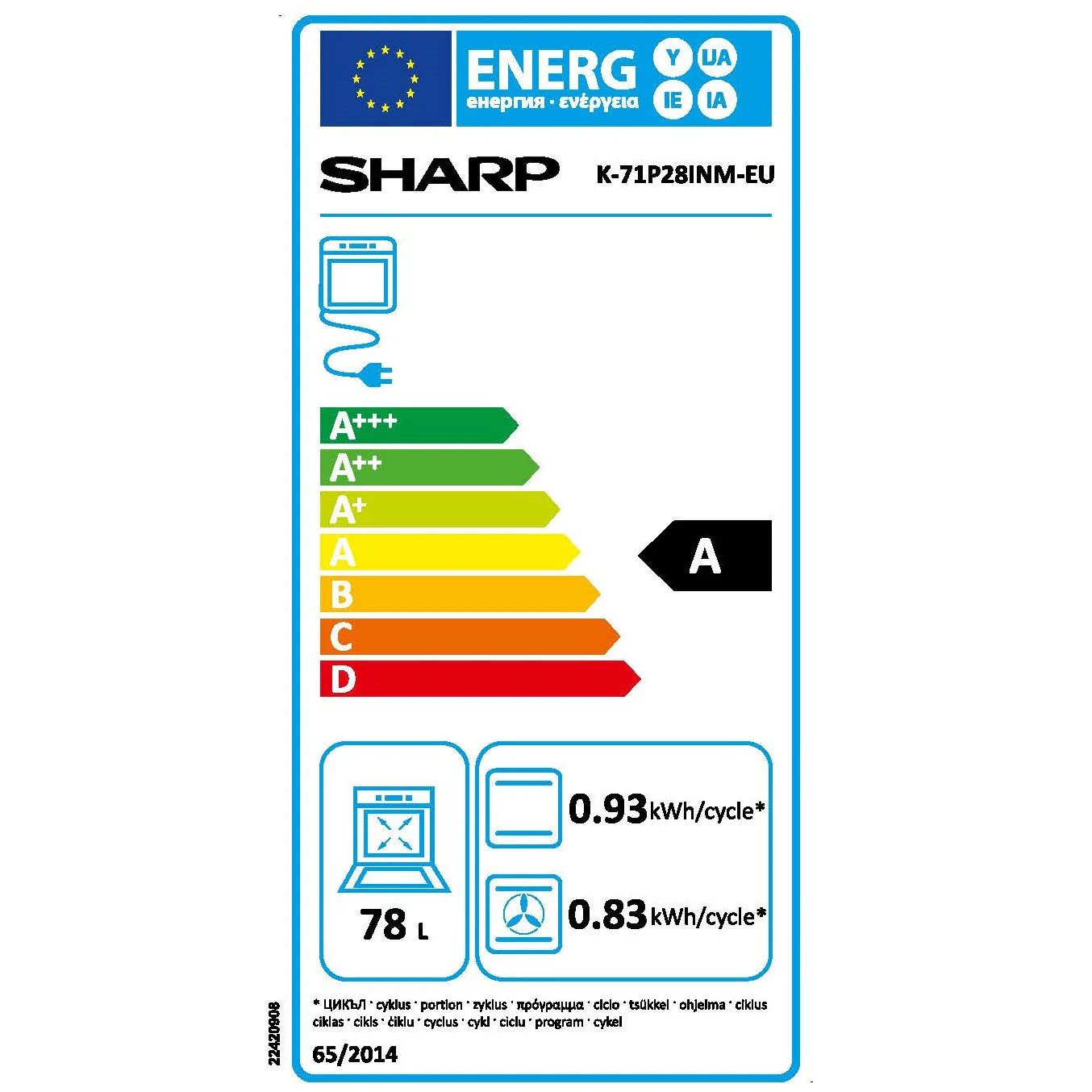Sharp Backofen Einbau K-71P28INM-EU - Image 6