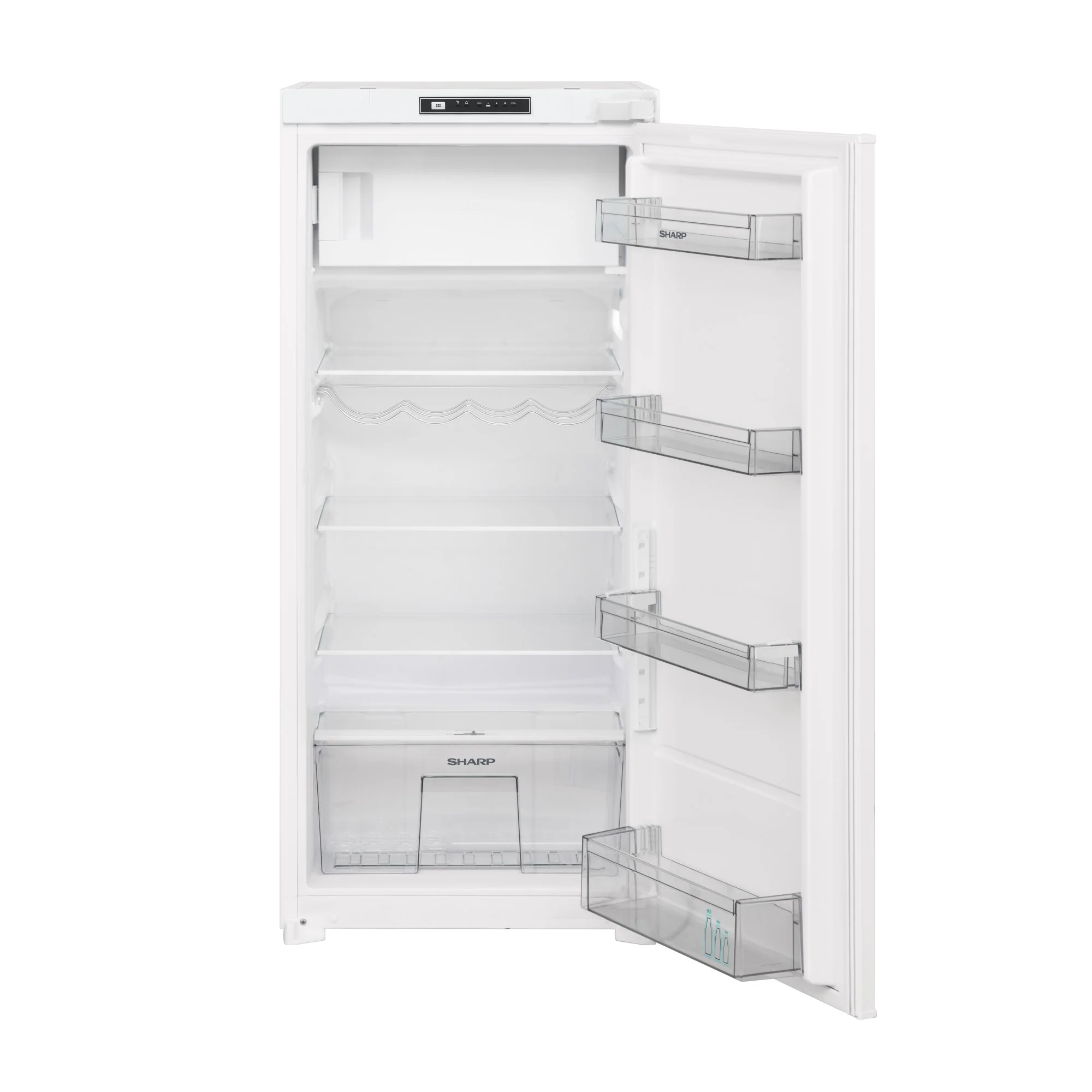 Sharp Einbaukühlschrank mit Gefrierfach SJ-LD180E0XS/CH-Norm, 123er-Nische,Schlepptür
