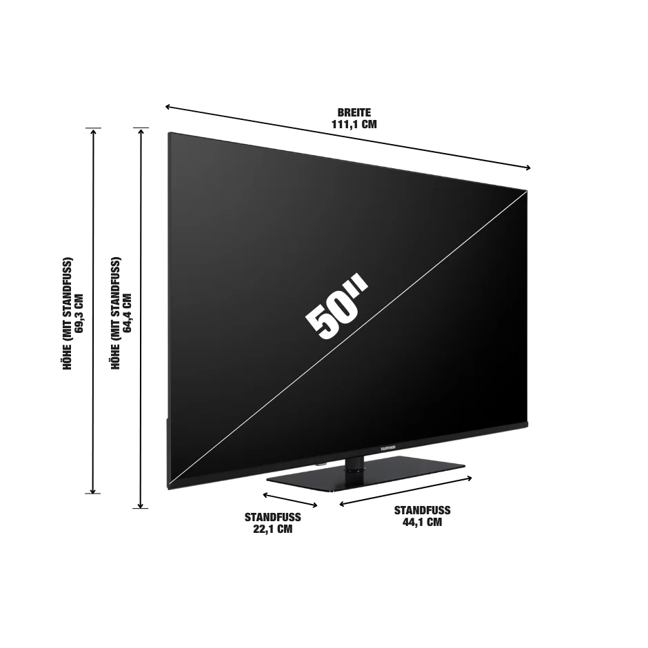 Telefunken TV 50 Zoll, 4K UHD, D50U980B2CW - Image 3