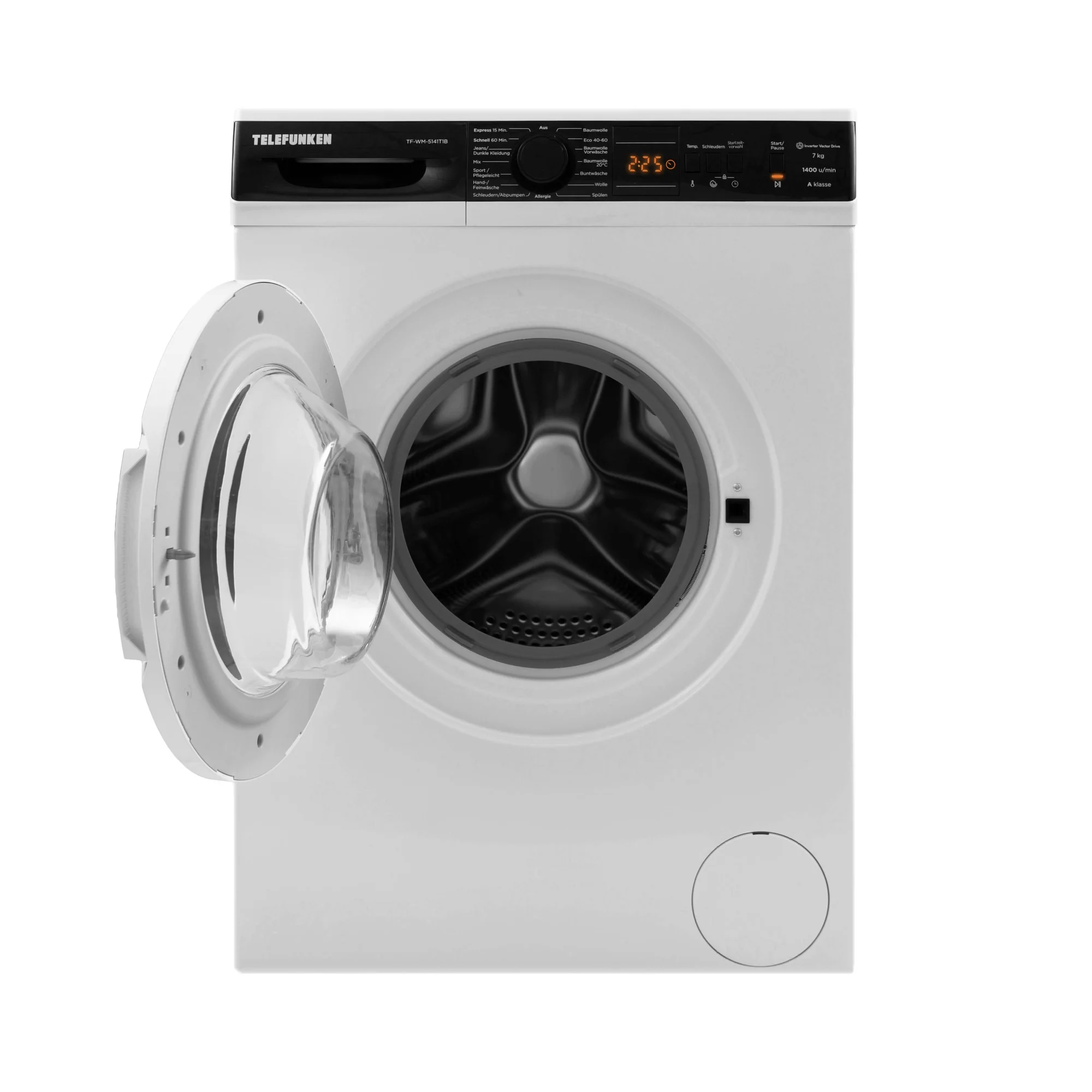Telefunken Waschmaschine 7kg, TF-WM-5441T1B, A-Klasse - Image 2