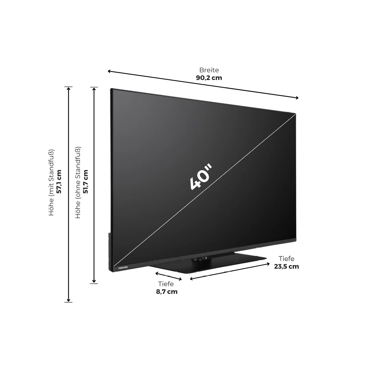 Toshiba TV 40 Zoll, Full HD, QLED, 40QV3F63DA - Image 2