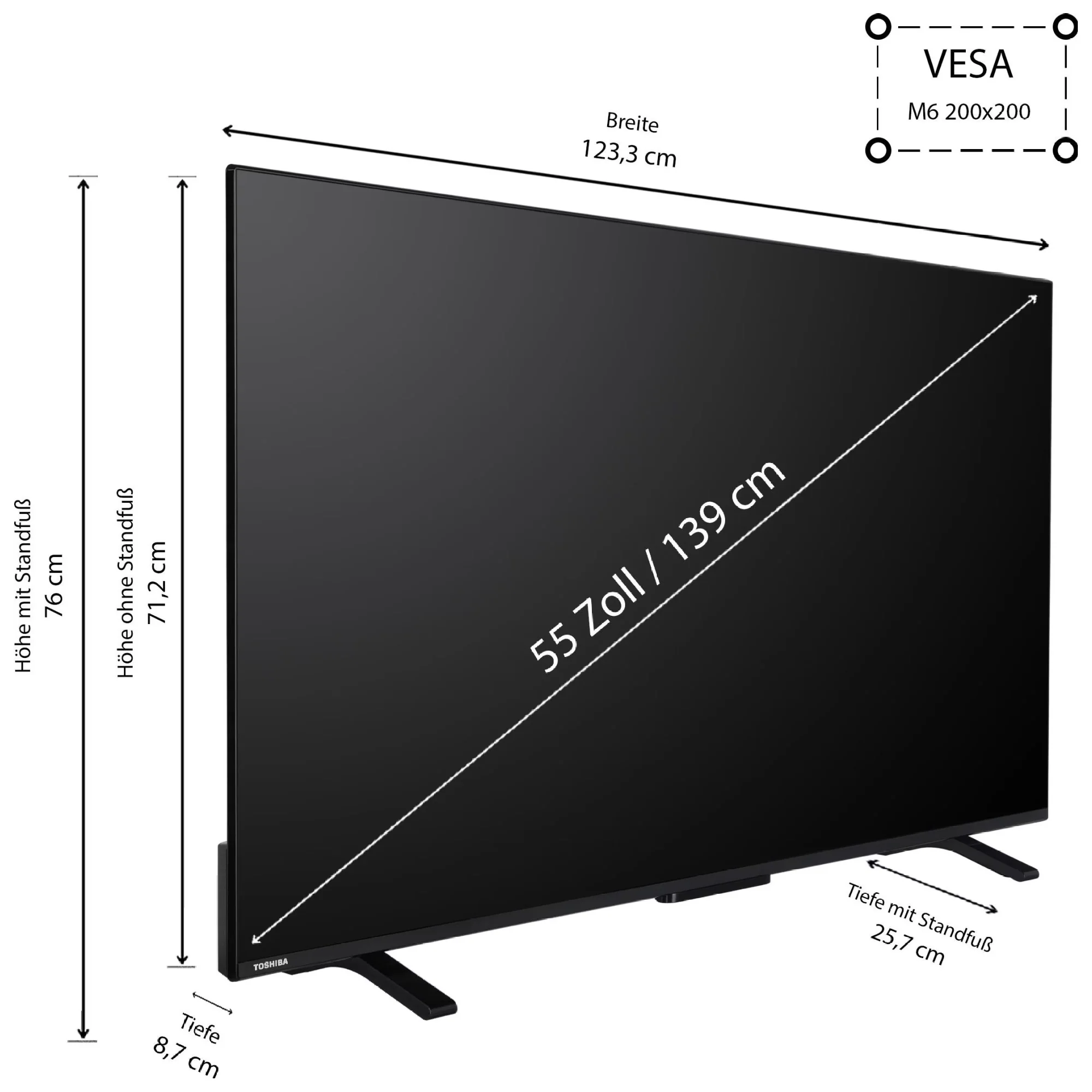 Toshiba TV 55 Zoll, 4K UHD, 55UV2363DAN - Image 3