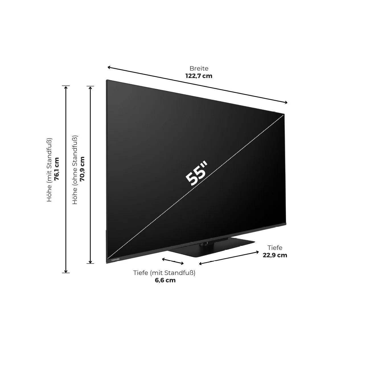 Toshiba TV 55 Zoll, 4K UHD, 55UV6F63DA - Image 2