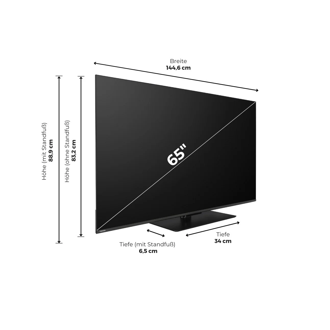 Toshiba TV 65 Zoll, 4K UHD, 65UV6F63DA - Image 2