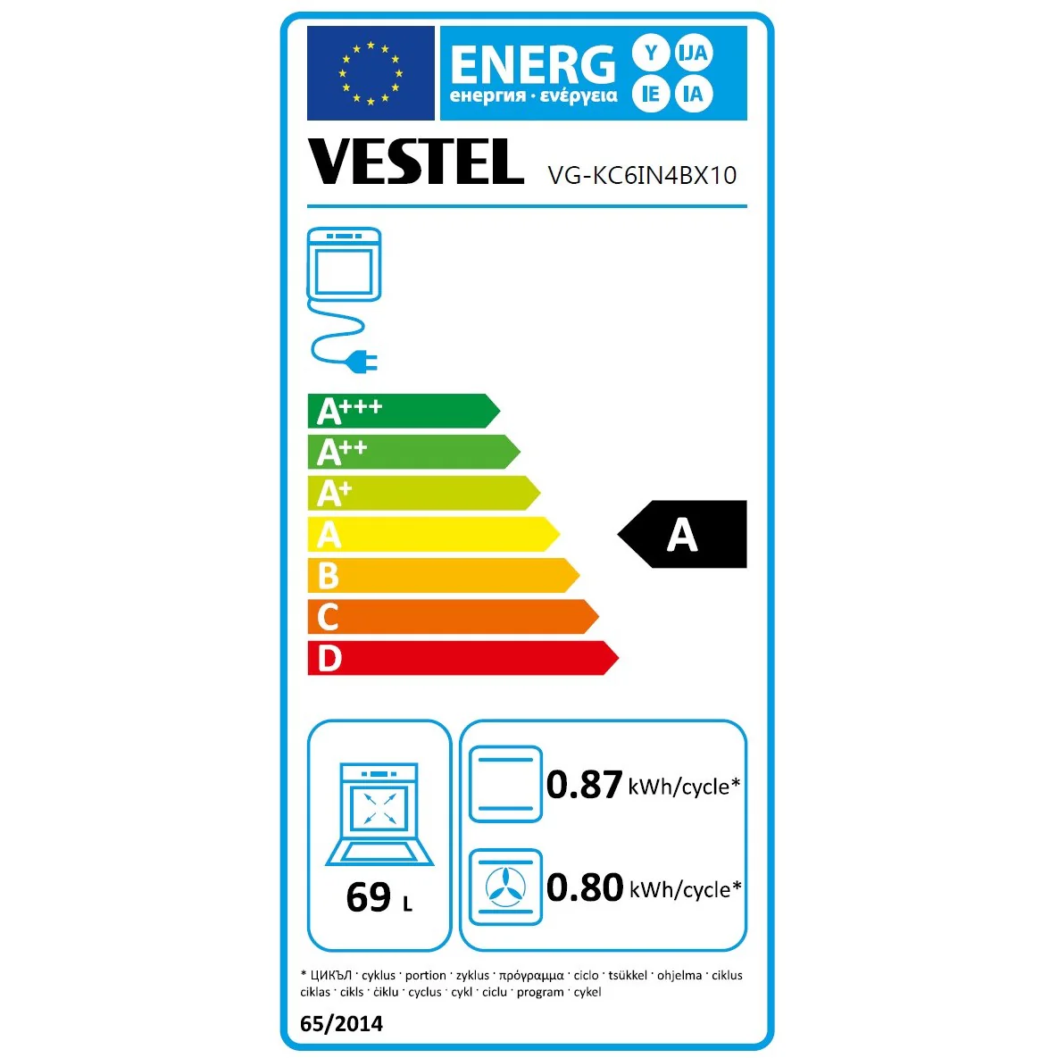 VESTEL Kochherd freistehend VG-KC6IN4BX10, Induktion, 230/400V - Image 5